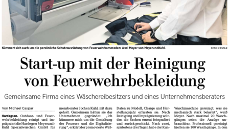 Artikel im Göttinger Tageblatt zu Geprüftes Waschverfahren für die Asbest-Dekontaminierung von Feuerwehr-Bekleidung | © CRB Analyse Service GmbH
